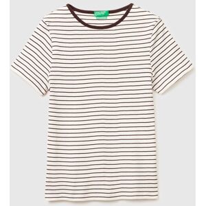 United Colors Of Benetton Benetton, T-shirt Girocollo A Righe, Marrone, Donna XL United Colors Of Benetton Benetton, T-shirt Girocollo A Righe, Marrone, Donna XL