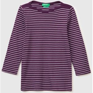 United Colors Of Benetton Benetton, T-shirt A Righe Con Scollo A Barchetta, Prugna, Donna XL United Colors Of Benetton Benetton, T-shirt A Righe Con Scollo A Barchetta, Prugna, Donna XL
