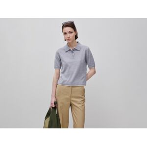 United Colors Of Benetton Benetton, Maglia A Polo 100% Lana Merino, Grigio Chiaro, Donna XL United Colors Of Benetton Benetton, Maglia A Polo 100% Lana Merino, Grigio Chiaro, Donna XL