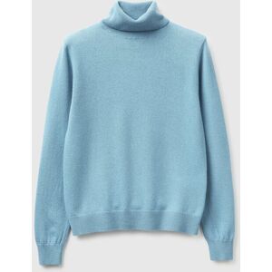 United Colors Of Benetton Benetton, Maglione Dolcevita Celeste In Pura Lana Merino, Celeste, Donna XL United Colors Of Benetton Benetton, Maglione Dolcevita Celeste In Pura Lana Merino, Celeste, Donna XL