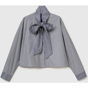 United Colors Of Benetton Benetton, Camicia Crop A Righe Con Fiocco, Blu Scuro, Donna XS United Colors Of Benetton Benetton, Camicia Crop A Righe Con Fiocco, Blu Scuro, Donna XS