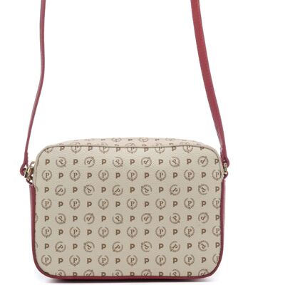 Pollini borsa a tracolla donna heritage con cerniera e tracolla in pelle avorio lacca Pollini borsa a tracolla donna heritage con cerniera e tracolla in pelle avorio lacca