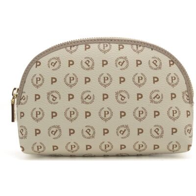 Pollini pochette donna con chiusura con cerniera avorio ghiaccio Pollini pochette donna con chiusura con cerniera avorio ghiaccio