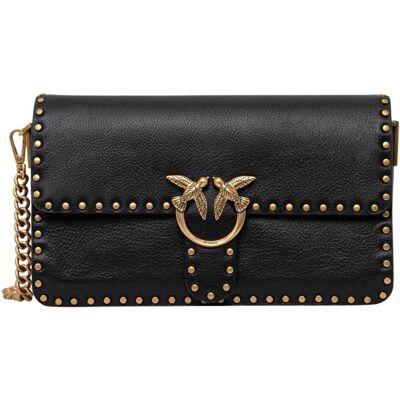 Pinko borsa a tracolla da donna love one slouchy in pelle nera Pinko borsa a tracolla da donna love one slouchy in pelle nera