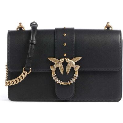 Pinko borsa a tracolla love one mini new buckle in pelle nera Pinko borsa a tracolla love one mini new buckle in pelle nera