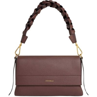 Coccinelle borsa a spalla da donna boheme grana double in vera pelle borgogna Coccinelle borsa a spalla da donna boheme grana double in vera pelle borgogna