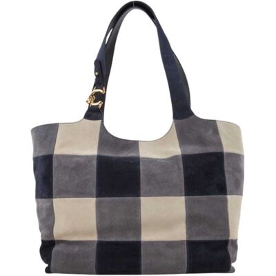Coccinelle borsa a spalla c easy vichy blu Coccinelle borsa a spalla c easy vichy blu