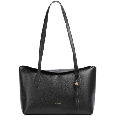 Coccinelle borsa shopper thess in pelle nera Coccinelle borsa shopper thess in pelle nera