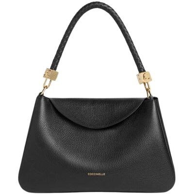 Coccinelle borsa a mano tiggy small in pelle nera Coccinelle borsa a mano tiggy small in pelle nera