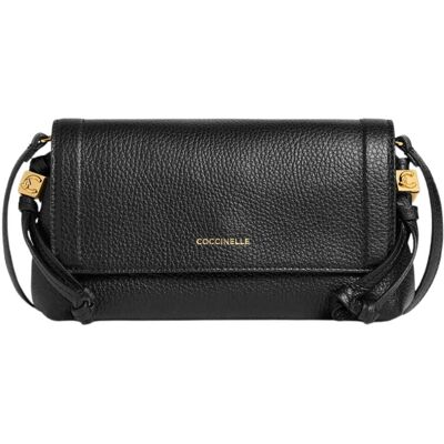 Coccinelle borsa a tracolla thess mini in pelle nera Coccinelle borsa a tracolla thess mini in pelle nera