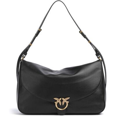 Pinko borsa hobo love satchel big in pelle nera Pinko borsa hobo love satchel big in pelle nera