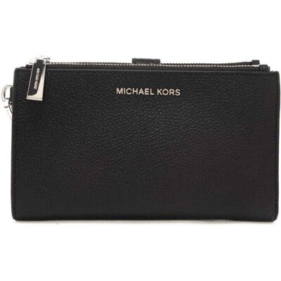 Michael Kors portafoglio da donna in vera pelle martellata e logo lettering nero Michael Kors portafoglio da donna in vera pelle martellata e logo lettering nero