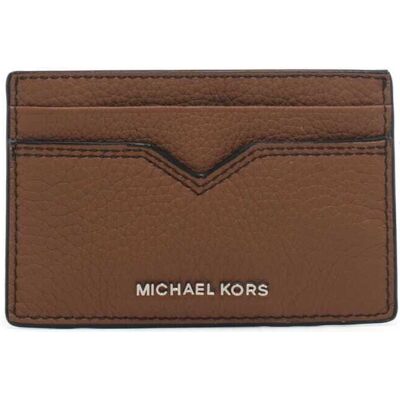 Michael Kors portacarte da uomo in vera pelle martellata con logo lettering luggage Michael Kors portacarte da uomo in vera pelle martellata con logo lettering luggage