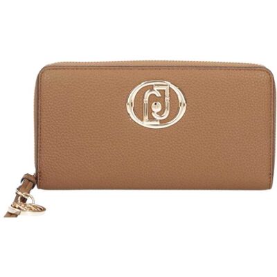 Liu Jo portafoglio faiza ecs xl zip around suede con logo oro Liu Jo portafoglio faiza ecs xl zip around suede con logo oro