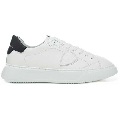 Philippe Model sneakers uomo in pelle modello temple low bianche e nere Philippe Model sneakers uomo in pelle modello temple low bianche e nere