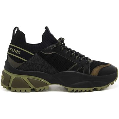 Michael Kors sneakers da uomo lucas trainer in materiale misto e suola in gomma sportiva verde oliva Michael Kors sneakers da uomo lucas trainer in materiale misto e suola in gomma sportiva verde oliva