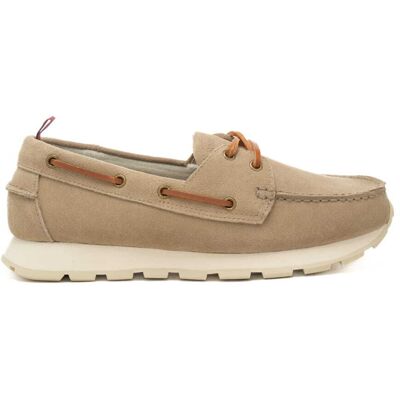 Sun68 mocassini da uomo tom barca in suede beige Sun68 mocassini da uomo tom barca in suede beige