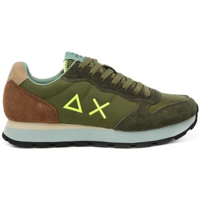 Sun68 sneakers da uomo tom multicolor con inserti in suede a contrasto colore verde militare Sun68 sneakers da uomo tom multicolor con inserti in suede a contrasto colore verde militare