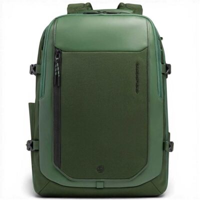 Piquadro Zaino Bagmotic Pro Unisex Verde in Pelle e Tessuto con Porta PC 15.6'' e iPad Piquadro Zaino Bagmotic Pro Unisex Verde in Pelle e Tessuto con Porta PC 15.6'' e iPad