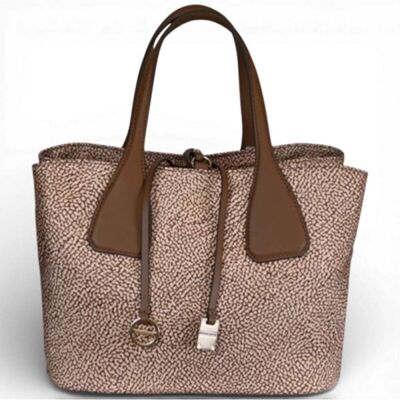 Borsa Bauletto M. con tracolla BORBONESE Beige/Marrone - 91010215-AH1-994 Borsa Bauletto M. con tracolla BORBONESE Beige/Marrone - 91010215-AH1-994