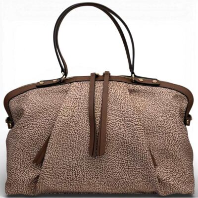 Borsa Bauletto M. con tracolla BORBONESE Beige/Marrone - 91010218-AH1-994 Borsa Bauletto M. con tracolla BORBONESE Beige/Marrone - 91010218-AH1-994