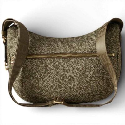 Borsa Luna Bag Mini BORBONESE Tessuto Riciclato OP Olive - 934137-I15-N41 Borsa Luna Bag Mini BORBONESE Tessuto Riciclato OP Olive - 934137-I15-N41
