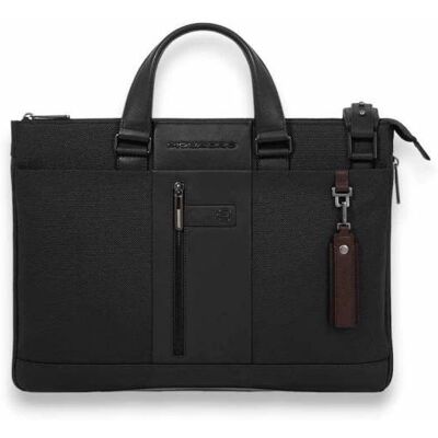 Cartella due manici PIQUADRO Brief pelle e tessuto Nero - CA4021BR2-N Cartella due manici PIQUADRO Brief pelle e tessuto Nero - CA4021BR2-N