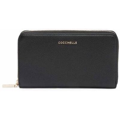Portafoglio COCCINELLE METALLIC SOFT Donna Pelle Nero - E2MW5113201001 Portafoglio COCCINELLE METALLIC SOFT Donna Pelle Nero - E2MW5113201001