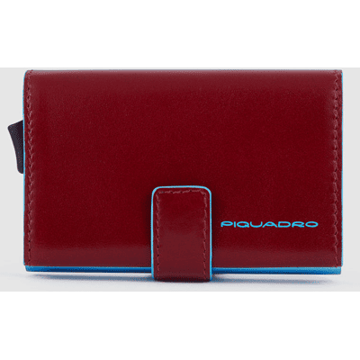 Portacarte PIQUADRO blue square rosso Pelle - PP5649B2BLR-R Portacarte PIQUADRO blue square rosso Pelle - PP5649B2BLR-R