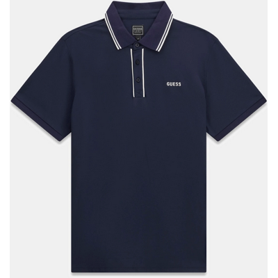 GUESS polo piquet uomo blu scuro GUESS polo piquet uomo blu scuro