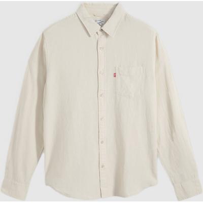 LEVI'S camicia misto lino con taschino uomo beige LEVI'S camicia misto lino con taschino uomo beige