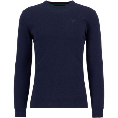maglione barbour essential l/wool crewneck - navy maglione barbour essential l/wool crewneck - navy