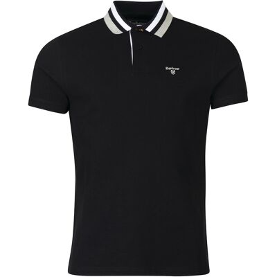 Barbour - Pique Con Collo 3 Colori Nero Bco Grigio MML1069 BK31 NERO Barbour - Pique Con Collo 3 Colori Nero Bco Grigio MML1069 BK31 NERO