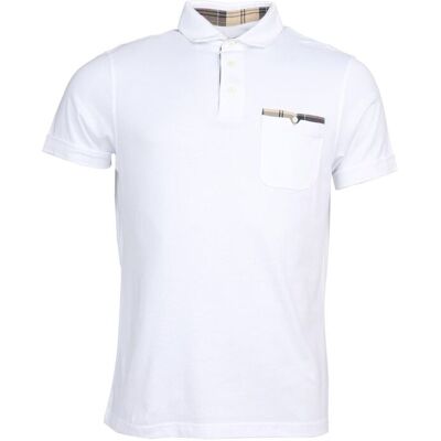 Barbour - Polo Bianca Corpatch MML1071 Barbour - Polo Bianca Corpatch MML1071