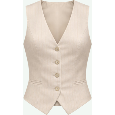 RINASCIMENTO gilet gessato donna beige chiaro RINASCIMENTO gilet gessato donna beige chiaro