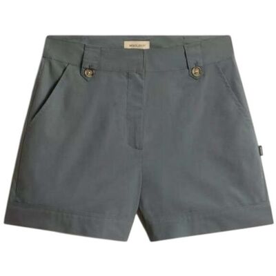 pantaloncini donna woolrich - cotton poplin shorts forest veil - verde pantaloncini donna woolrich - cotton poplin shorts forest veil - verde
