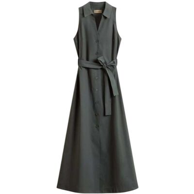 vestiti casual donna woolrich - cotton poplin shirt dress forest veil - verde vestiti casual donna woolrich - cotton poplin shirt dress forest veil - verde