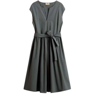 vestiti casual donna woolrich - poplin short dress forest veil - verde vestiti casual donna woolrich - poplin short dress forest veil - verde