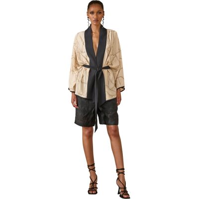kimono Donna SOUVENIR collo nero kimono Donna SOUVENIR collo nero