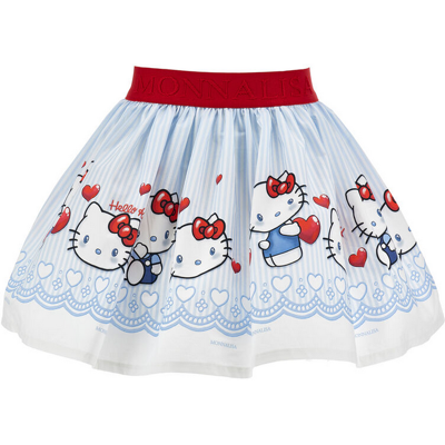 MONNALISA gonna hello kitty bambina bianco e celeste MONNALISA gonna hello kitty bambina bianco e celeste
