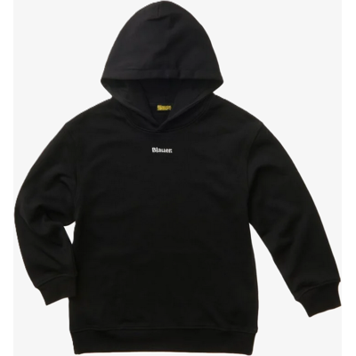 Blauer felpa con cappuccio bambino nero Blauer felpa con cappuccio bambino nero