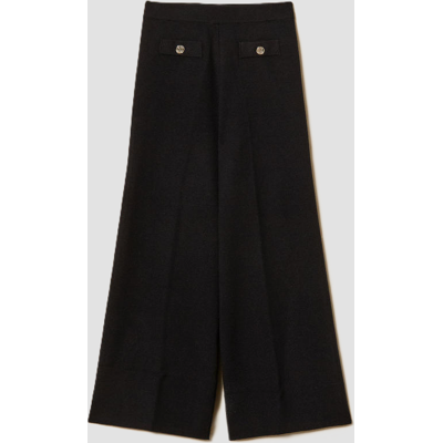TWINSET pantalone in maglia con bottoni bambina nero TWINSET pantalone in maglia con bottoni bambina nero