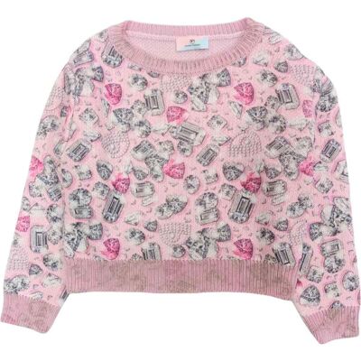 Chiara Ferragni - Maglione Lana 090f A Fantasia Rosa 59B606 2053 Chiara Ferragni - Maglione Lana 090f A Fantasia Rosa 59B606 2053