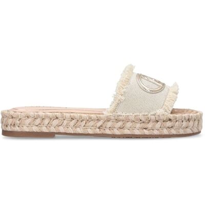 Liu Jo Ciabatte Donna Paros 01 Espadrillas in Canvas con Maxi Logo Monogram Bianche Liu Jo Ciabatte Donna Paros 01 Espadrillas in Canvas con Maxi Logo Monogram Bianche