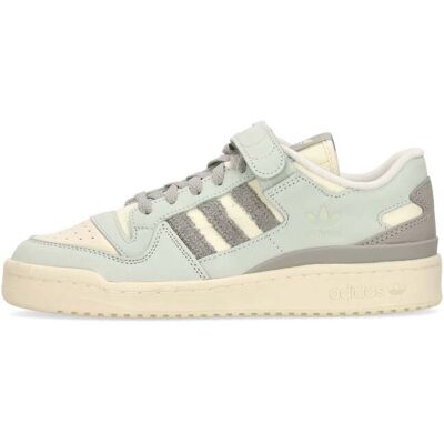 Adidas Scarpa Bassa Uomo Forum 84 Low Linen Green/metal Grey/cream White Adidas Scarpa Bassa Uomo Forum 84 Low Linen Green/metal Grey/cream White