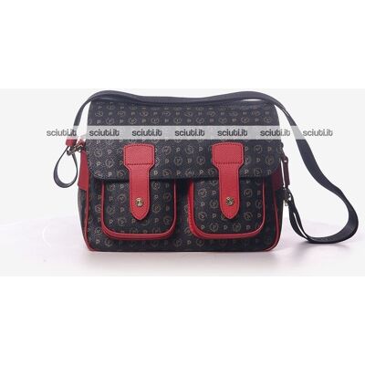 Borsa Pollini Heritage donna messenger media logo all over rosso Borsa Pollini Heritage donna messenger media logo all over rosso