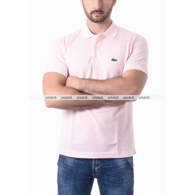 Polo Lacoste uomo petit pique rosa flamant classic fit Polo Lacoste uomo petit pique rosa flamant classic fit