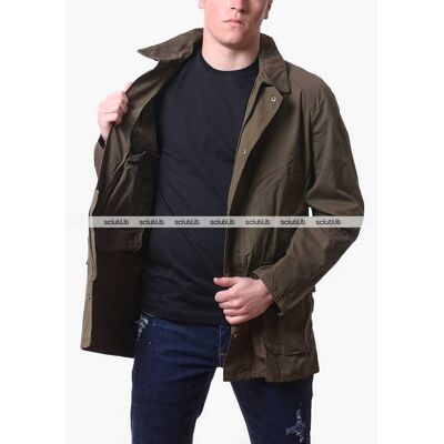 Giacca Barbour uomo verde oliva scuro Ashby casual Giacca Barbour uomo verde oliva scuro Ashby casual