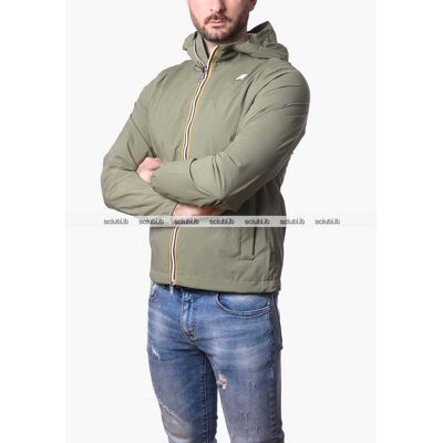 Giubbotto Kway uomo verde muschio Jack stretch nylon jersey Giubbotto Kway uomo verde muschio Jack stretch nylon jersey