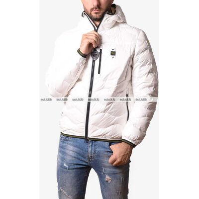 Piumino Blauer uomo bianco in piuma ad onde Wave Piumino Blauer uomo bianco in piuma ad onde Wave